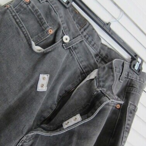 NEW Urban Outfitters Remade Levi’s Crossover Button Jeans Black Vintage sz 32 - Picture 5 of 5